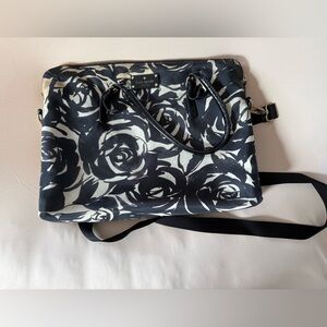 Kate Spade Black and White Floral Shoulder Bag